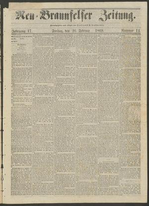 Neu-Braunfelser Zeitung. (New Braunfels, Tex.), Vol. 17, No. 14, Ed. 1 Friday, February 26, 1869