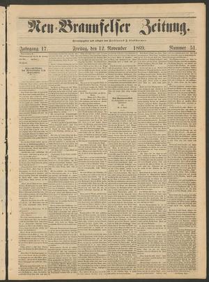 Neu-Braunfelser Zeitung. (New Braunfels, Tex.), Vol. 17, No. 51, Ed. 1 Friday, November 12, 1869