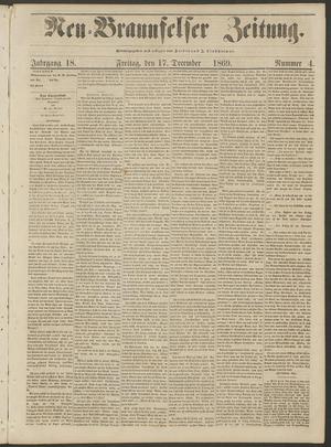 Primary view of object titled 'Neu-Braunfelser Zeitung. (New Braunfels, Tex.), Vol. 18, No. 4, Ed. 1 Friday, December 17, 1869'.
