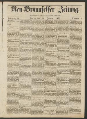 Neu-Braunfelser Zeitung. (New Braunfels, Tex.), Vol. 18, No. 8, Ed. 1 Friday, January 14, 1870