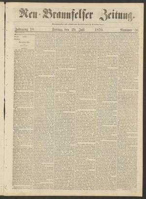 Neu-Braunfelser Zeitung. (New Braunfels, Tex.), Vol. 18, No. 36, Ed. 1 Friday, July 29, 1870