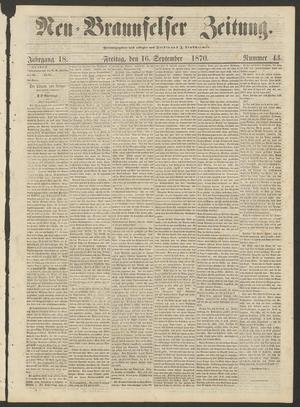 Neu-Braunfelser Zeitung. (New Braunfels, Tex.), Vol. 18, No. 43, Ed. 1 Friday, September 16, 1870