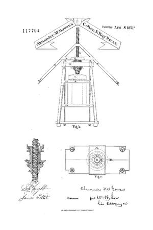 Primary view of object titled 'Improvement in Cotton and Hay-Presses.'.