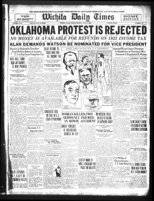 Primary view of object titled 'Wichita Daily Times (Wichita Falls, Tex.), Vol. 18, No. 27, Ed. 1 Monday, June 9, 1924'.