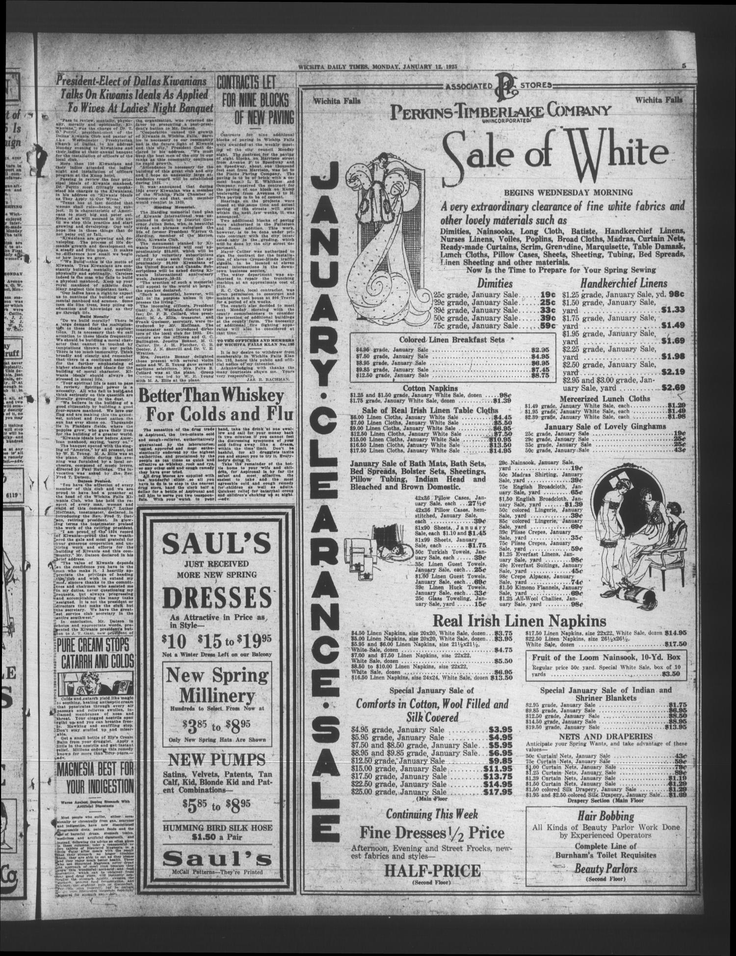 Wichita Daily Times (Wichita Falls, Tex.), Vol. 18, No. 245, Ed. 1 Tuesday, January 13, 1925
                                                
                                                    [Sequence #]: 5 of 14
                                                