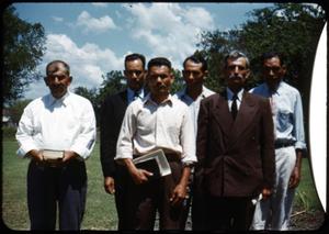 [Photograph of Reverend L.C. Hernandez, Elders, and Deacons]