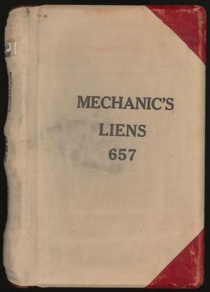 Primary view of object titled 'Travis County Deed Records: Deed Record 657 - Mechanics Liens'.