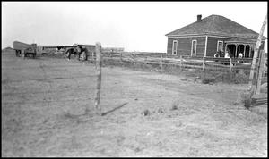 Primary view of object titled '[Farmhouse and pasture]'.