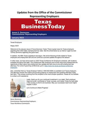 Primary view of Texas Business Today, January 2023