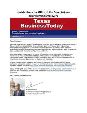 Primary view of Texas Business Today, February 2023