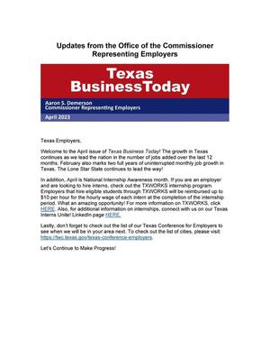 Primary view of Texas Business Today, April 2023