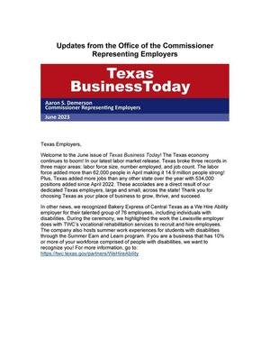Primary view of Texas Business Today, June 2023