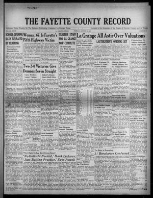 The Fayette County Record (La Grange, Tex.), Vol. 28, No. 83, Ed. 1 Tuesday, August 15, 1950