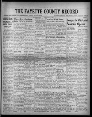 The Fayette County Record (La Grange, Tex.), Vol. 28, No. 93, Ed. 1 Tuesday, September 19, 1950