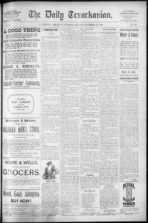 The Daily Texarkanian. (Texarkana, Ark.), Vol. 11, No. 92, Ed. 1 Thursday, November 22, 1894