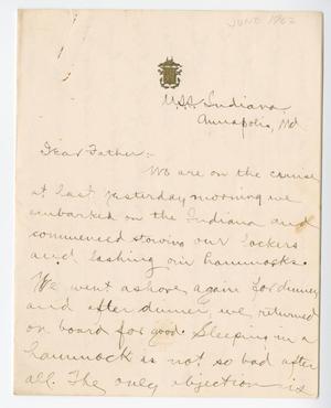 [Letter from Chester W. Nimitz to William Nimitz, June 10, 1902]