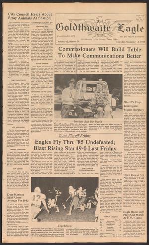 The Goldthwaite Eagle (Goldthwaite, Tex.), Vol. 92, No. 28, Ed. 1 Thursday, November 14, 1985