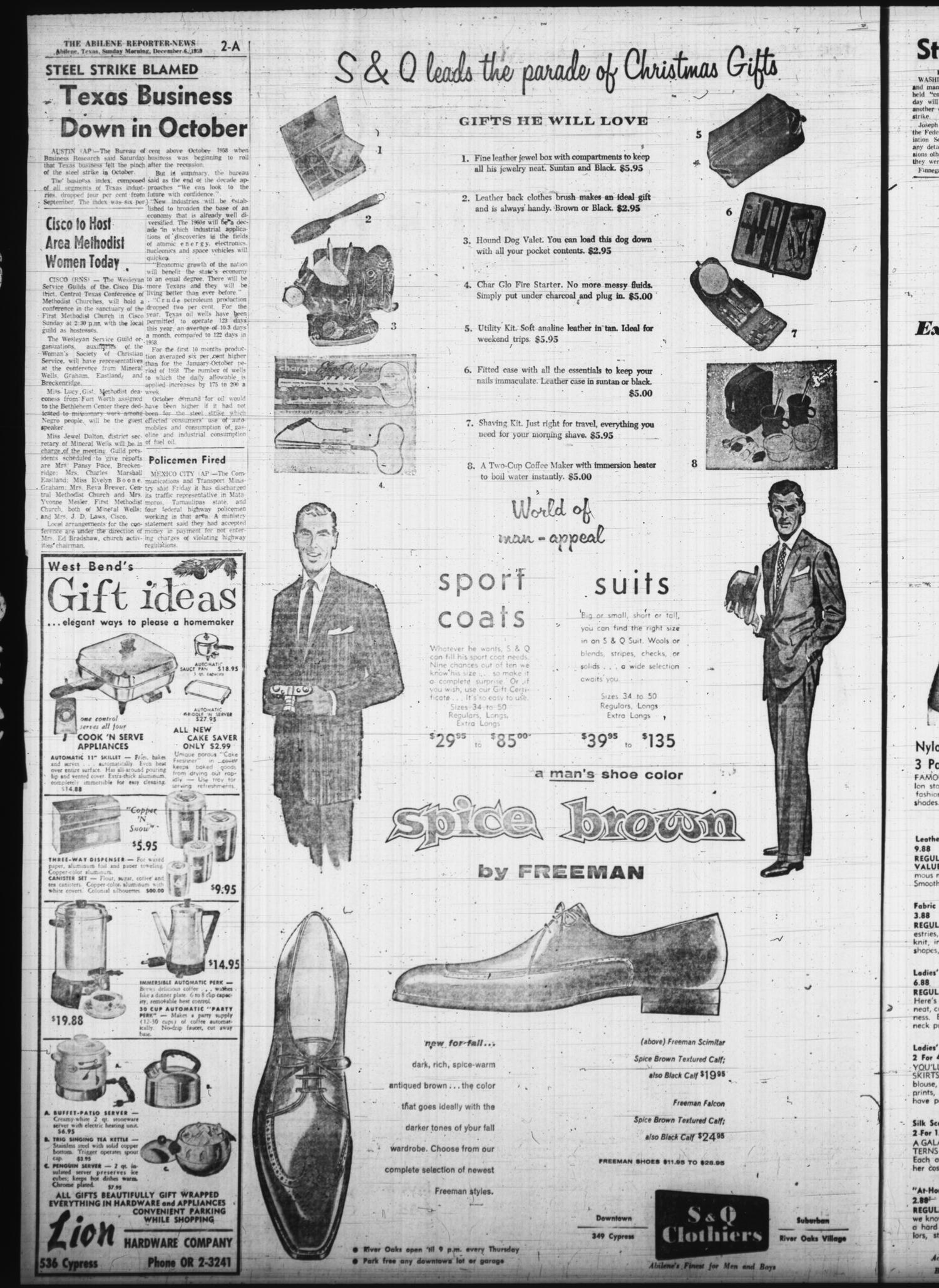The Abilene Reporter-News (Abilene, Tex.), Vol. 79, No. 173, Ed. 1 Sunday, December 6, 1959
                                                
                                                    [Sequence #]: 2 of 82
                                                