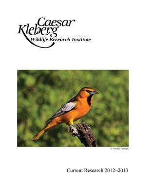 Primary view of object titled 'Caesar Kleberg Wildlife Research Institute Report of Current Research: 2013'.