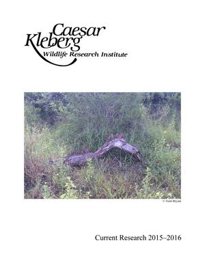 Primary view of object titled 'Caesar Kleberg Wildlife Research Institute Report of Current Research: 2016'.