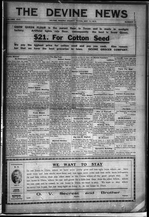 The Devine News (Devine, Tex.), Vol. 17, No. 21, Ed. 1 Thursday, September 11, 1913