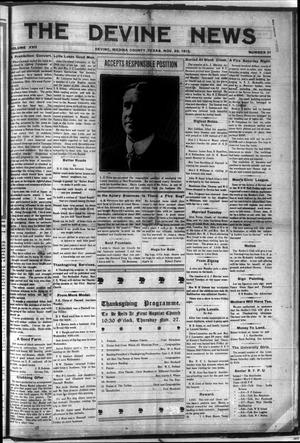The Devine News (Devine, Tex.), Vol. 17, No. 31, Ed. 1 Thursday, November 20, 1913