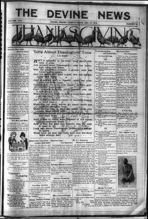 The Devine News (Devine, Tex.), Vol. 17, No. 32, Ed. 1 Thursday, November 27, 1913