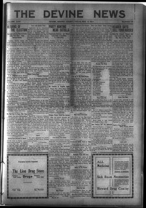 The Devine News (Devine, Tex.), Vol. 18, No. 29, Ed. 1 Thursday, November 5, 1914