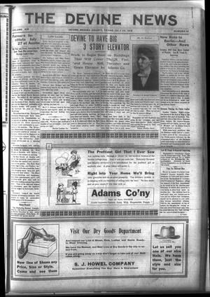 The Devine News (Devine, Tex.), Vol. 19, No. 14, Ed. 1 Thursday, July 22, 1915