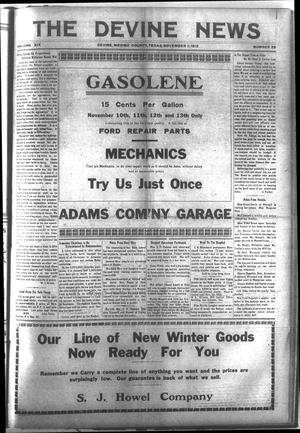 The Devine News (Devine, Tex.), Vol. 19, No. 29, Ed. 1 Thursday, November 11, 1915