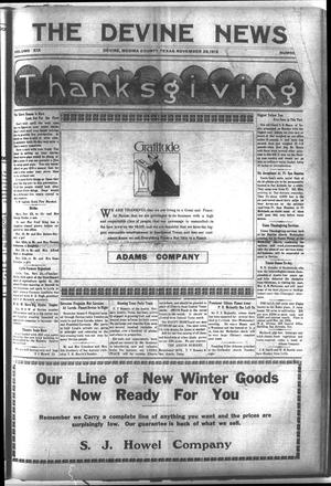 The Devine News (Devine, Tex.), Vol. 19, No. [31], Ed. 1 Thursday, November 25, 1915