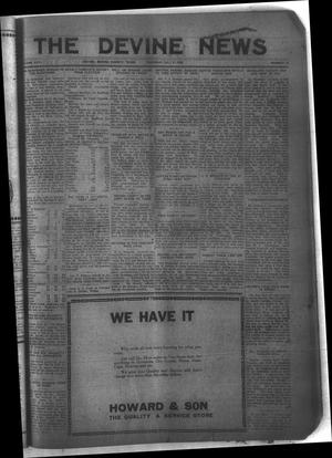 The Devine News (Devine, Tex.), Vol. 26, No. 15, Ed. 1 Thursday, July 27, 1922