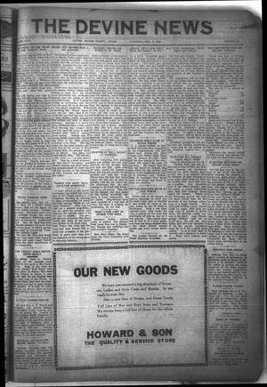 The Devine News (Devine, Tex.), Vol. 26, No. 23, Ed. 1 Thursday, November 9, 1922