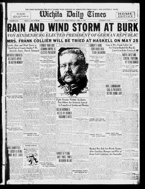 Wichita Daily Times (Wichita Falls, Tex.), Vol. 18, No. 349, Ed. 1 Monday, April 27, 1925