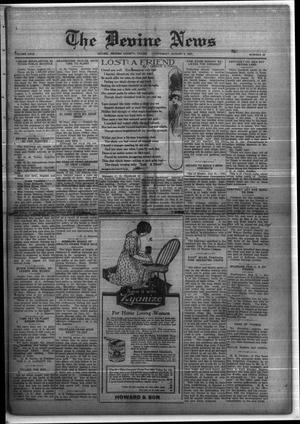 The Devine News (Devine, Tex.), Vol. 29, No. 34, Ed. 1 Thursday, August 6, 1925