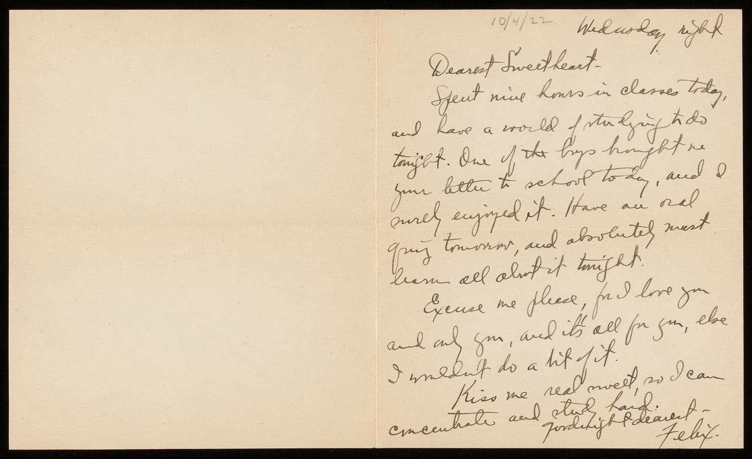 [Letter from Felix Butte to Elizabeth Kirkpatrick - October 4, 1922]
                                                
                                                    [Sequence #]: 3 of 3
                                                