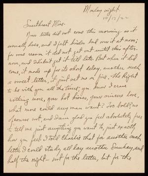 Primary view of object titled '[Letter from Felix Butte to Elizabeth Kirkpatrick - October 17, 1922]'.
