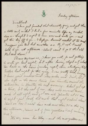 Primary view of object titled '[Letter from Felix Butte to Elizabeth Kirkpatrick - December 6, 1922]'.