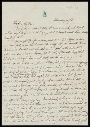 [Letter from Felix Butte to Elizabeth Kirkpatrick - January 4, 1923]