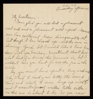 [Letter from Felix Butte to Elizabeth Kirkpatrick - February 6, 1923]