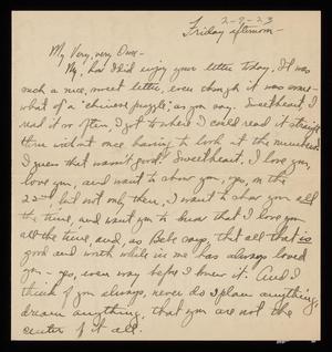 [Letter from Felix Butte to Elizabeth Kirkpatrick - February 9, 1923]