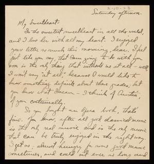 Primary view of object titled '[Letter from Felix Butte to Elizabeth Kirkpatrick - February 10, 1923]'.