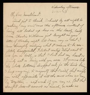 Primary view of object titled '[Letter from Felix Butte to Elizabeth Kirkpatrick - February 21, 1923]'.