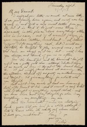[Letter from Felix Butte to Elizabeth Kirkpatrick - April 12, 1923]