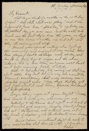 [Letter from Felix Butte to Elizabeth Kirkpatrick - Sunday April 16, 1923]