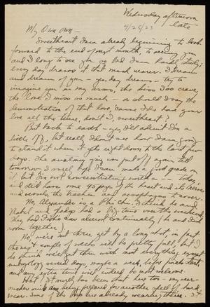 [Letter from Felix Butte to Elizabeth Kirkpatrick - April 25, 1923]