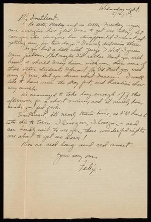Primary view of object titled '[Letter from Felix Butte to Elizabeth Kirkpatrick - May 2, 1923]'.