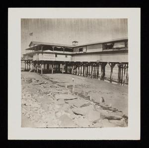 Primary view of object titled '[Structure on Galveston Beach]'.