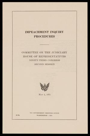 Primary view of object titled 'Impeachment Inquiry Procedures'.