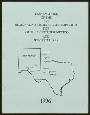 Primary view of object titled 'Transactions of the Regional Archeological Symposium for Southeastern New Mexico and Western Texas: 1995'.